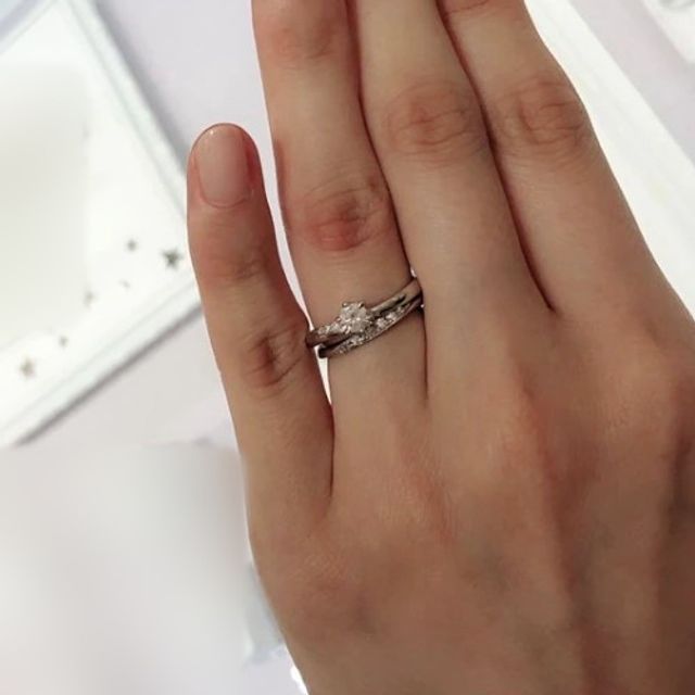 【サマンサティアラブライダル(Samantha Tiara Bridal)の口コミ】 マリッジリングに一目惚れした後にそれと合わせてエンゲージリングを選び…