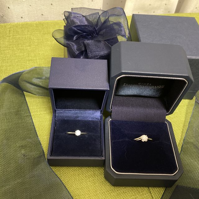 【銀座ダイヤモンドシライシの口コミ】 サプライズで指輪を渡したかったのですが、彼女の好みのデザインや指のサ…