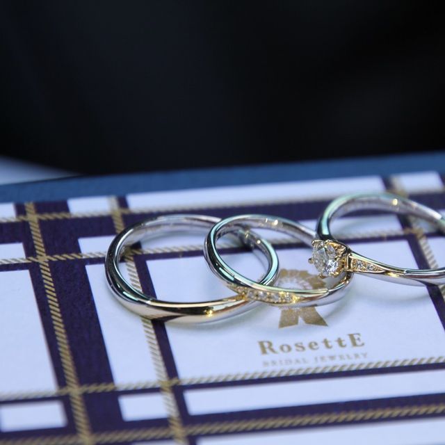 【RosettE(ロゼット)の口コミ】 婚約指輪と結婚指輪を同時にさがしてて、InstagramでRosettE(ロゼット)の…