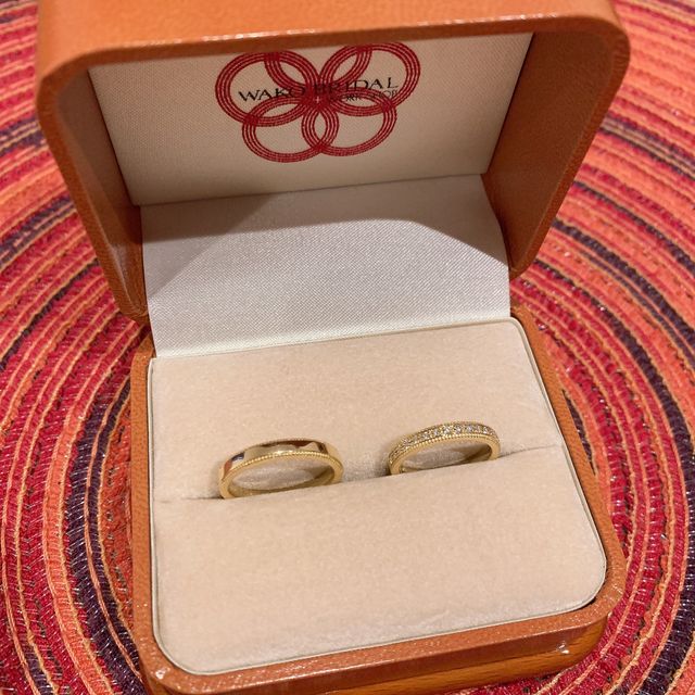 【WAKO BRIDALの口コミ】 お互いにイエローゴールドが好きだったので、他店でも同素材で探しており…