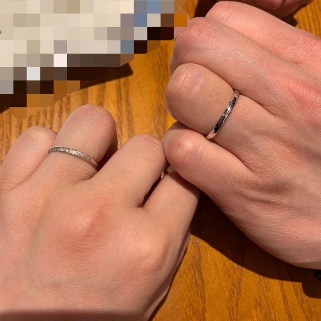 【I's stone(アイズストーン)の口コミ】 お互いにシンプルな物が良いと感じてはいたので、シンプルかつ少しアクセ…