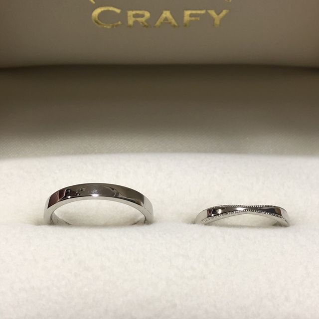 【CRAFY(クラフィ)の口コミ】 色々なブランドの指輪を試着しましたが、手造りもできることを知り、こち…