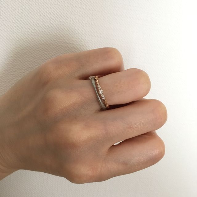 【agete(アガット)の口コミ】 持っているブレスレットや時計がピンクゴールドだったので、華奢なピンク…