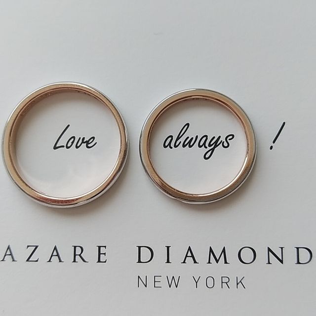 【ラザール ダイヤモンド(LAZARE DIAMOND)の口コミ】 婚約指輪は私主体で選んだので、結婚指輪は彼の意見重視でシンプルなデザ…