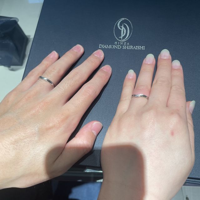 【銀座ダイヤモンドシライシの口コミ】 シンプルだけど他と被らずさりげないデザイン性がある捻りがあるデザイン…