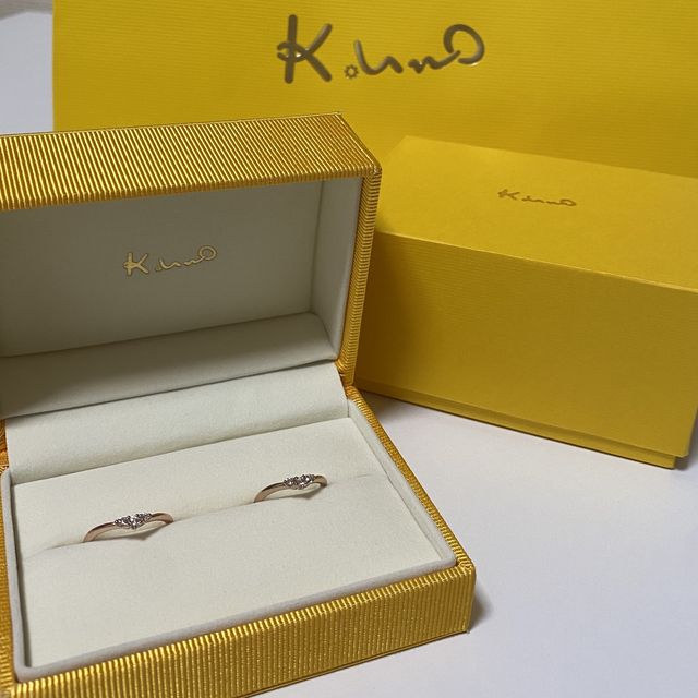【ケイウノ ブライダル(K.UNO BRIDAL)の口コミ】 女性二人なので、同じデザインのリングで探しました。始めはピンクゴール…