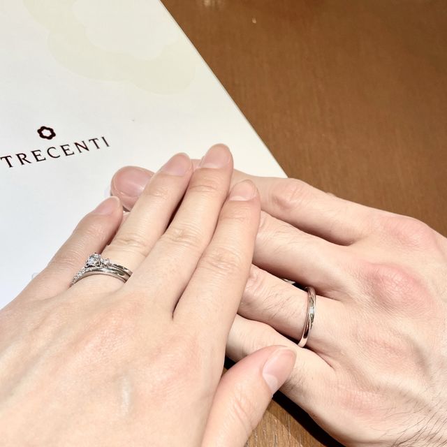 【TRECENTI(トレセンテ)の口コミ】 つけ心地がとてもしっくり来ました！よくある指輪とトレセンテさんの指輪…