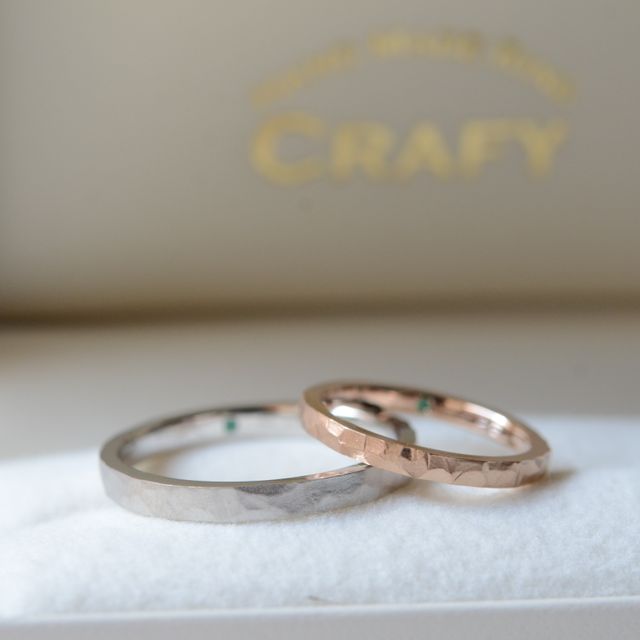 【CRAFY(クラフィ)の口コミ】 自分たちで結婚指輪が作れるお店探していたところ、デザイン性や価格帯、…