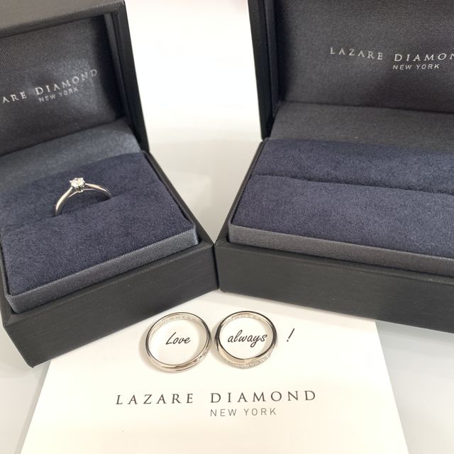 【ラザール ダイヤモンド(LAZARE DIAMOND)の口コミ】 V字タイプのクレセントという指輪にしました。キラキラしているものが好き…