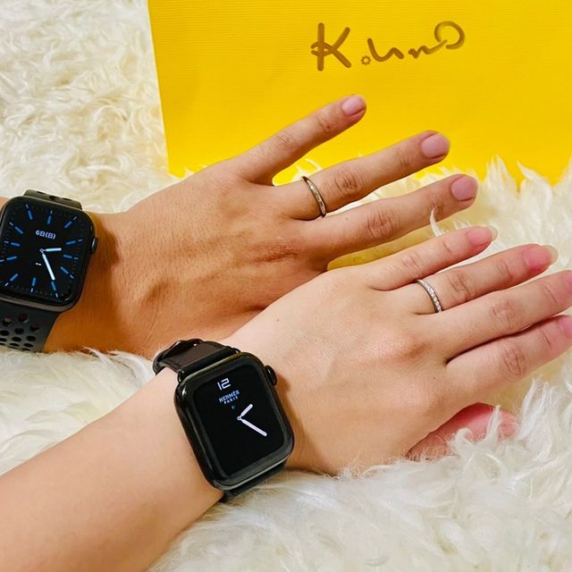 【ケイウノ ブライダル(K.UNO BRIDAL)の口コミ】 エンゲージリングをフルオーダーでお願いしていたので、マリッジリングも…