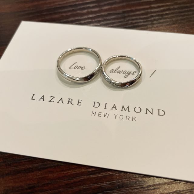 【ラザール ダイヤモンド(LAZARE DIAMOND)の口コミ】 ホームページで見ていた時から気になっており、店舗で試着して即決しまし…