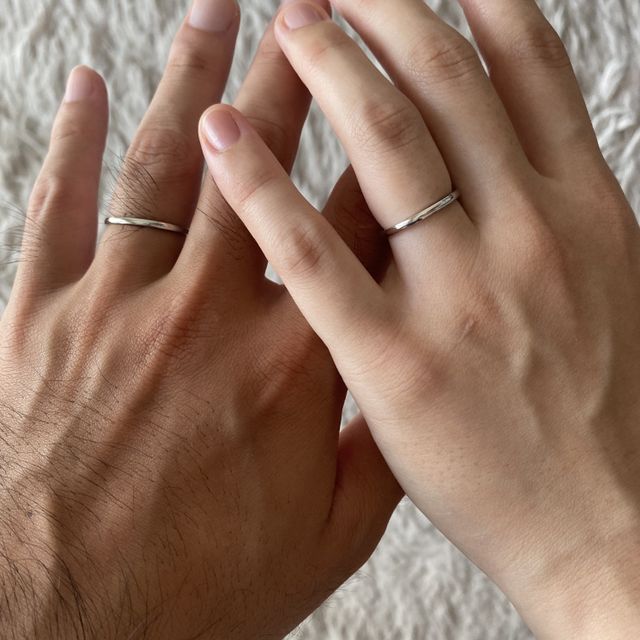 【canal4℃(カナルヨンドシー)の口コミ】 デザインがシンプルで可愛いのでカナル4℃で買うと決めてました！主人にも…