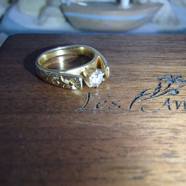 【レザンジュの口コミ】 主人はハワイでプロポーズの際にサプライズしたかったそうですが指が細く…