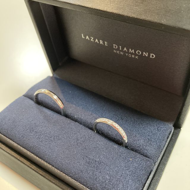 【ラザール ダイヤモンド(LAZARE DIAMOND)の口コミ】 ハーフエタニティの指輪を探しており、色々なデザインを試着させていただ…
