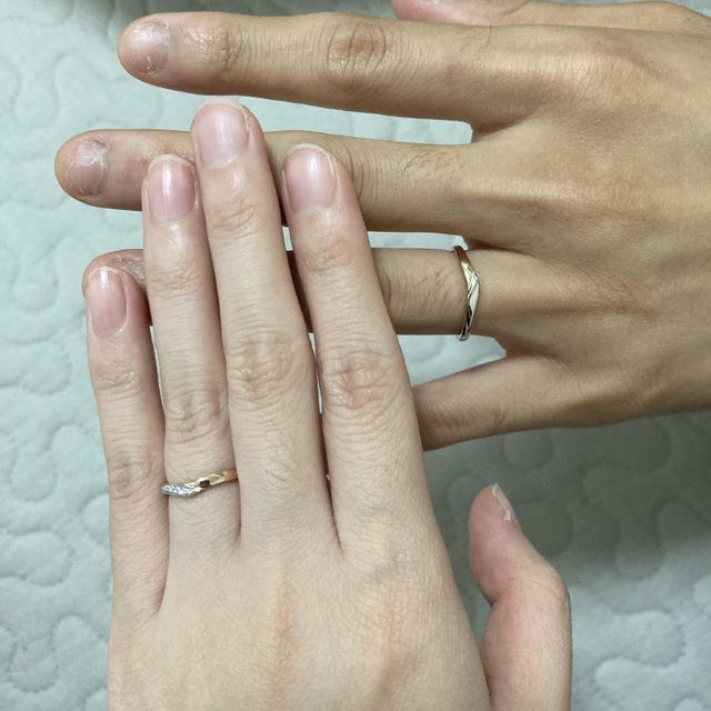 【nocur(ノクル)の口コミ】 もともと持っているピンクゴールドの指輪の色ともあうピンクゴールドの色…