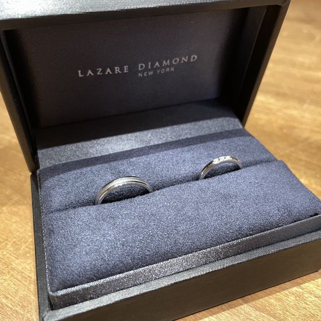 【ラザール ダイヤモンド(LAZARE DIAMOND)の口コミ】 7箇所ほど見て周り、指輪の輝きがすごく、とても綺麗だったのでこちらにし…