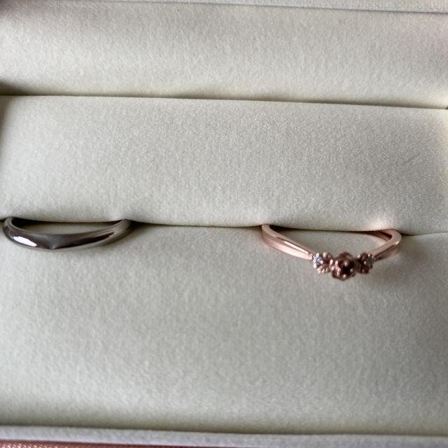 【ケイウノ ブライダル(K.UNO BRIDAL)の口コミ】 結婚指輪は一生ものなので、絶対に妥協したくなかったためオーダーメイド…