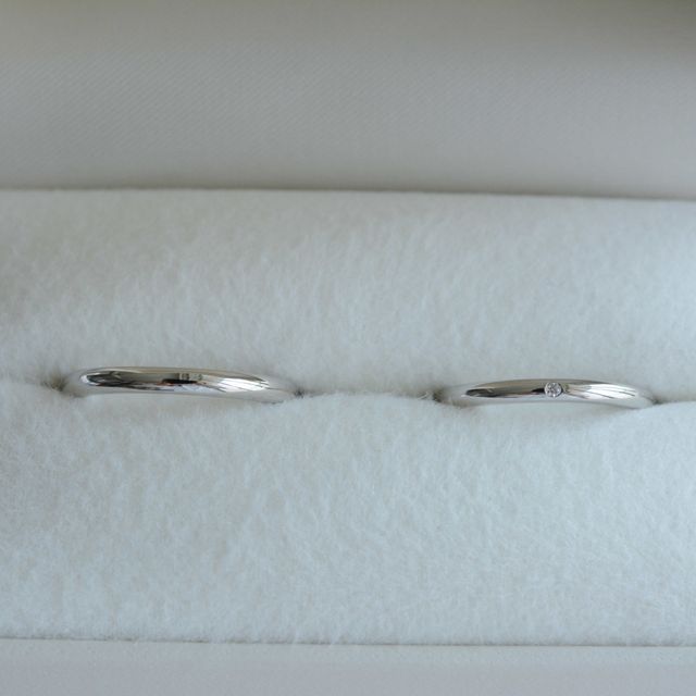 【CRAFY(クラフィ)の口コミ】 指輪をつくるならお互いにシンプルなものがいいねーって前から言っていて…