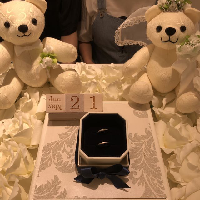 【4℃ BRIDAL(ヨンドシーブライダル)の口コミ】 婚約指輪をもらっていたので、それに合うデザインがいいと思っていました…