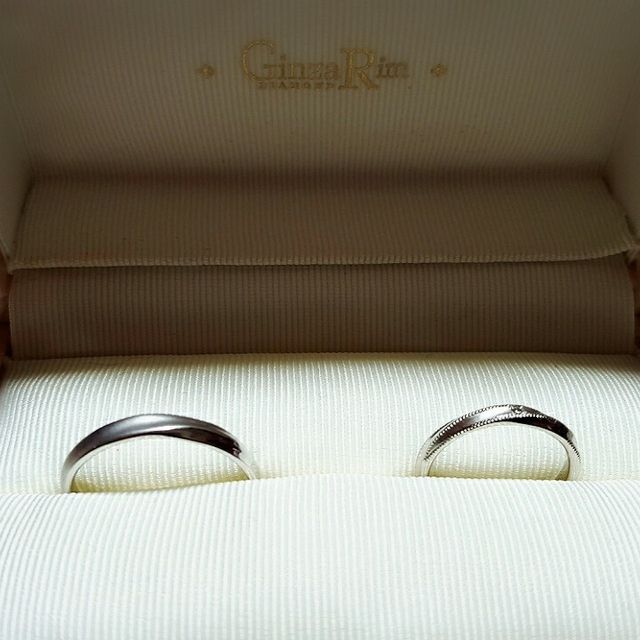 【Ginza Rim(銀座リム)の口コミ】 私のこだわりポイントがプラチナ・ミル打ち・ダイヤ一石・彼とデザインお…