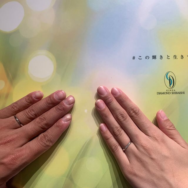 【銀座ダイヤモンドシライシの口コミ】 指輪のデザインはシンプルなものを探していて価格帯はペアで20万円前後と…