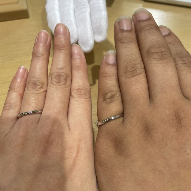 【TRECENTI(トレセンテ)の口コミ】 初めての試着だったので緊張しましたが、指輪の細さや軽さ、デザインの面…
