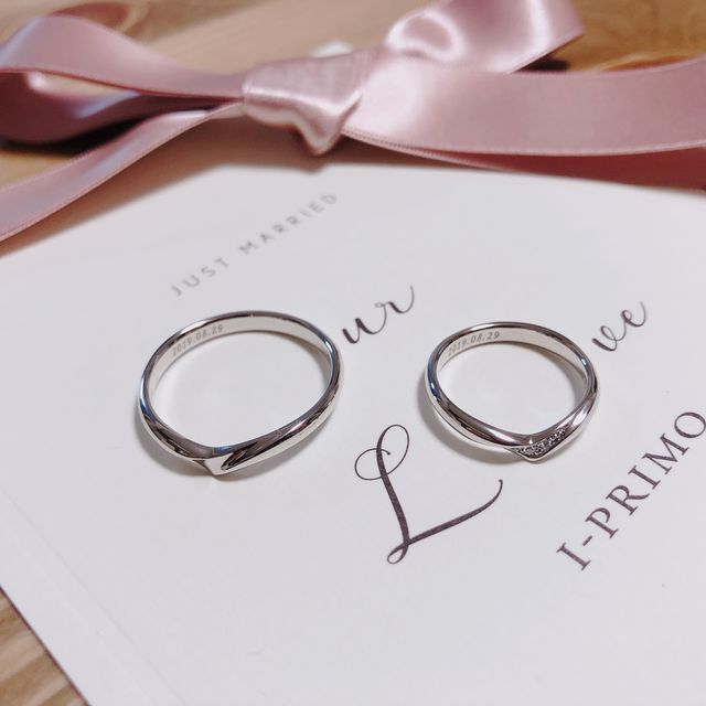 【アイプリモ(I-PRIMO)の口コミ】 元々決めていたデザインの指輪ではなかったのですが、こちらを試着した際…