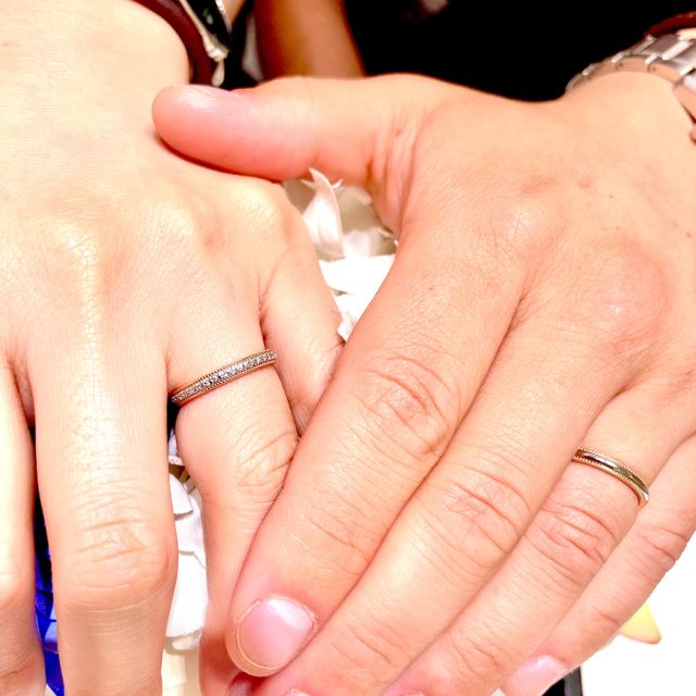 【4℃ BRIDAL(ヨンドシーブライダル)の口コミ】 ペアリングはウェーブだったので、ストレートにしたかったが、あまり傷が…