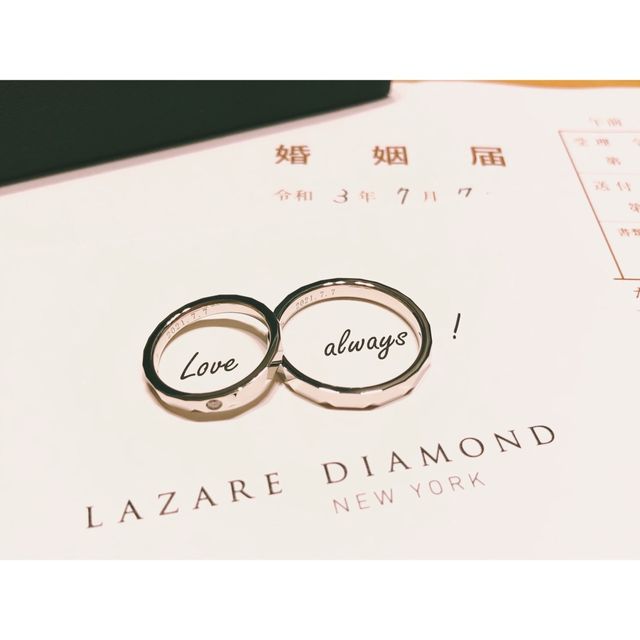 【ラザール ダイヤモンド(LAZARE DIAMOND)の口コミ】 自分の周りめ結婚指輪を付けている人は、シンプルなデザインのものが多か…