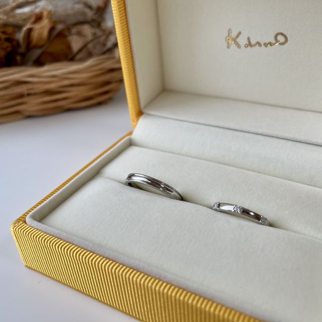 【ケイウノ ブライダル(K.UNO BRIDAL)の口コミ】 結婚指輪はオーダーを考えていませんでしたが、どこの店を見てもこれだ！…