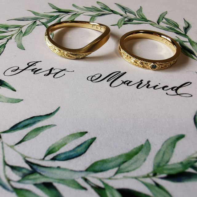 【ケイウノ ブライダル(K.UNO BRIDAL)の口コミ】 １からフルオーダーでき、二人の好きなものや出会いに由縁のあるものをカ…