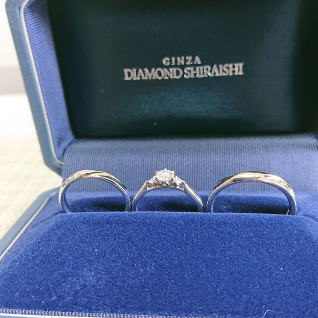 【銀座ダイヤモンドシライシの口コミ】 婚約指輪がこちらのブランドだったので、結婚指輪もこちらにしたいなと思…