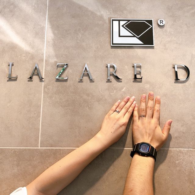 【ラザール ダイヤモンド(LAZARE DIAMOND)の口コミ】 彼からラザールダイヤモンドの婚約指輪を頂いたので、同じブランドで合わ…