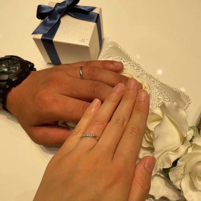 【4℃ BRIDAL(ヨンドシーブライダル)の口コミ】 ホームページで見た時にデザインが可愛く、候補にしていましたが、実際に…