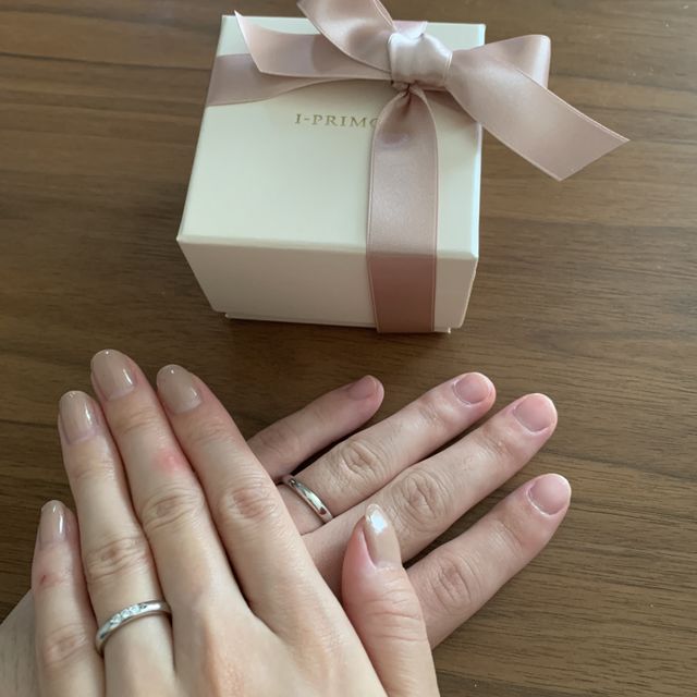【アイプリモ(I-PRIMO)の口コミ】 ある程度の太さがあり、ダイヤも少し入っていてほしくこの指輪にしました…