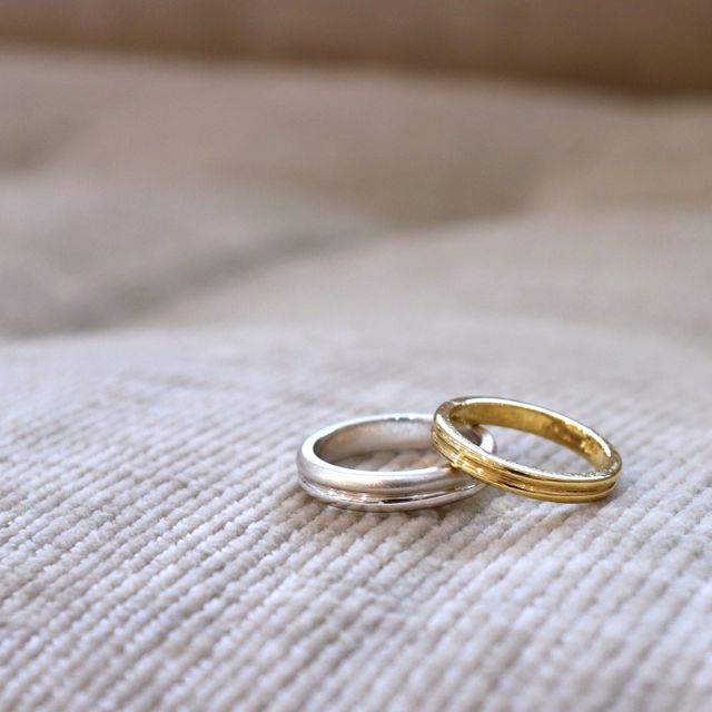 【鶴(mikoto)の口コミ】 結婚指輪の決め手は夫婦でお互いに指の大きさや色味にマッチしたデザイン…