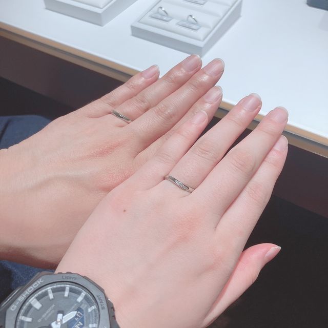 【銀座ダイヤモンドシライシの口コミ】 最初はS字カーブを考えいましたが、最終的に着け心地を重視してVカーブを…