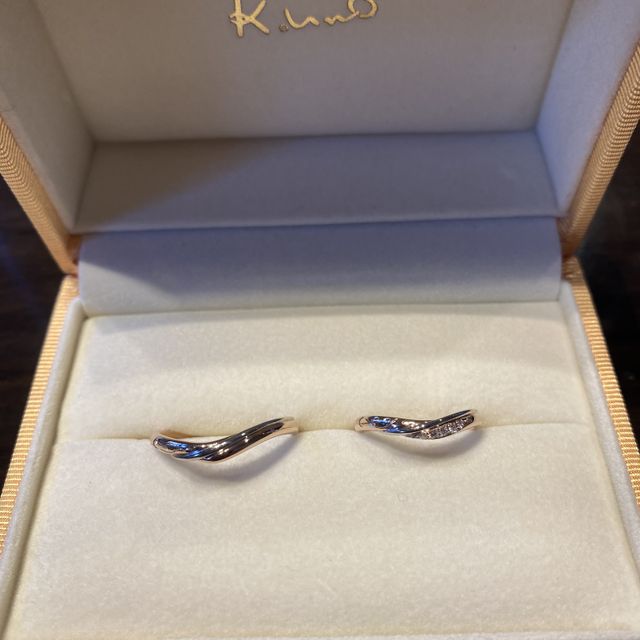 【ケイウノ ブライダル(K.UNO BRIDAL)の口コミ】 自分たちのオリジナルをチョイスでいるので、世界一つだけの指輪が作れる…