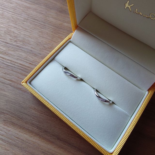 【ケイウノ ブライダル(K.UNO BRIDAL)の口コミ】 指輪を初めて身につける彼が、違和感なく気に入ってくれるよう事前に一部…