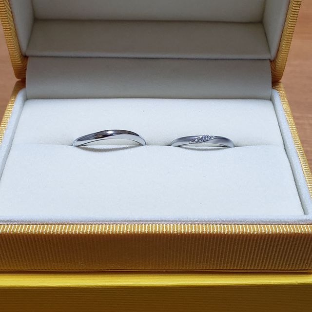 【ケイウノ ブライダル(K.UNO BRIDAL)の口コミ】 好きなデザインがあったのですが、2種類の指輪のデザインを組み合わせてオ…