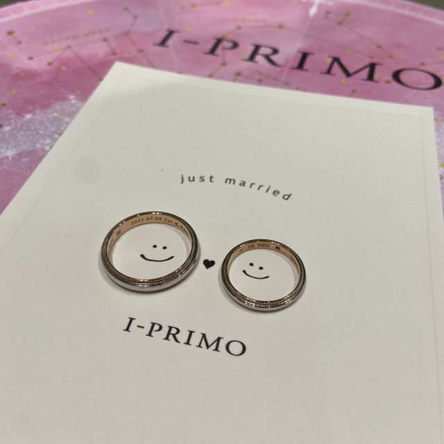 【アイプリモ(I-PRIMO)の口コミ】 シンプルなデザインながらもプラチナとピンクゴールドを使ったツートンカ…
