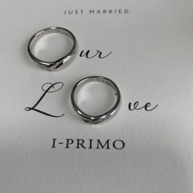 【アイプリモ(I-PRIMO)の口コミ】 元々、2人でV字のデザインの指輪を探していたのですが
アイプリモではとて…