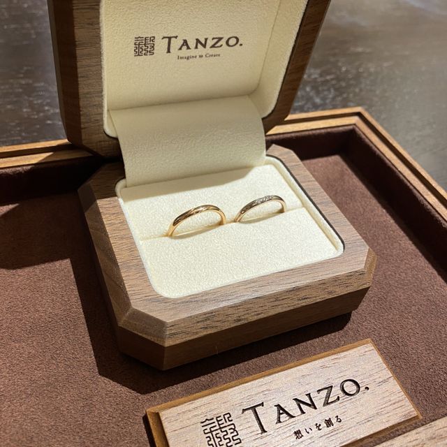 【TANZO.(鍛造指輪)の口コミ】 オリジナルで作成できることが決め手でした。デザインはお互いリンクする…