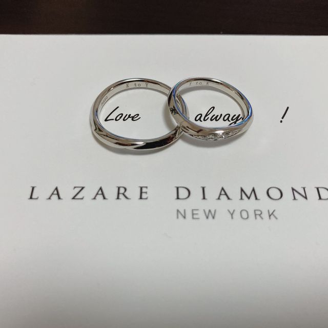 【ラザール ダイヤモンド(LAZARE DIAMOND)の口コミ】 つけた瞬間｢コレだ！｣と思えた指輪でした。つけ心地もとても良いです。普…
