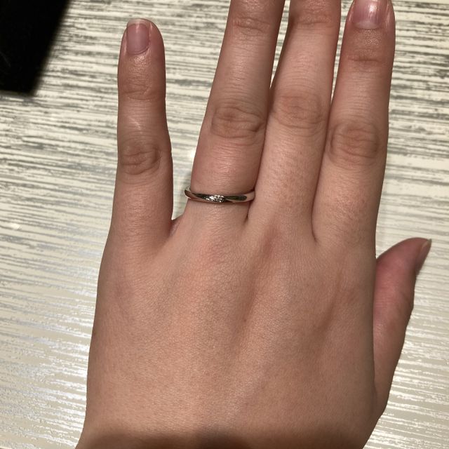 【TRECENTI(トレセンテ)の口コミ】 掘られているプラチナが、磨かれてキラキラしているところ。ダイヤモンド…