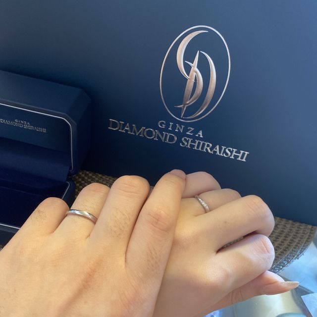 【銀座ダイヤモンドシライシの口コミ】 他店舗も見に行ったが、お互いが気にいるデザインを見つけるのは非常に難…