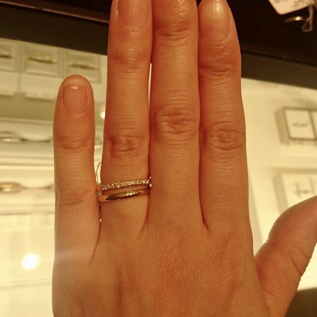 【ティファニー(Tiffany & Co.)の口コミ】 ダイヤが一周ぐるっとついたフルエタニティを婚約にして毎日付けられるよ…