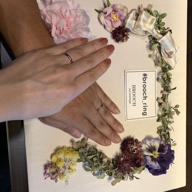 【ANTWERP BRILLIANT(アントワープブリリアント)の口コミ】 シンプルなリングに二人で純金でできた糸を結ぶというセレモニーをさせて…