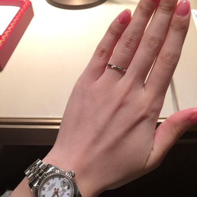 【カルティエ(Cartier)の口コミ】 結婚指輪は毎日つけたかったので、洗い物などをしていても気にならないよ…
