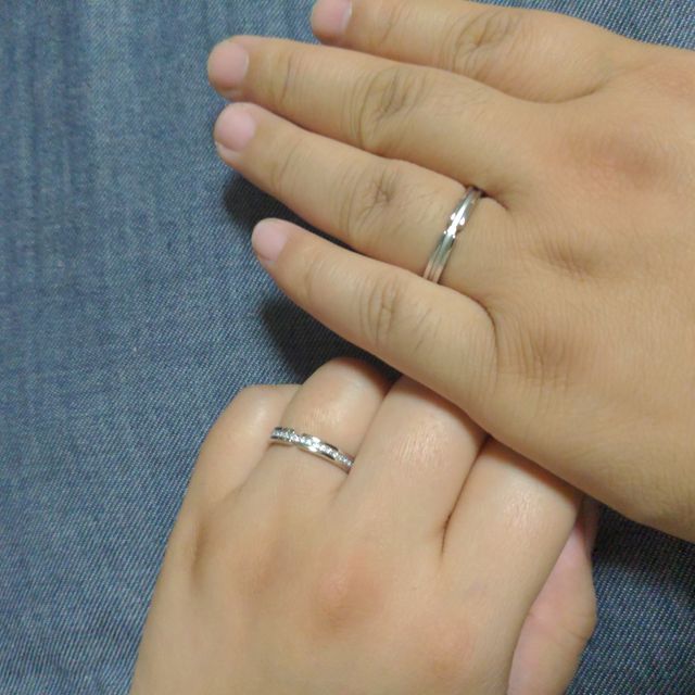 【LEGAN(レガン)の口コミ】 お互いに太めの指輪がいいと思ってたので太めの指輪でいろいろな種類があ…